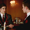 winkingstar: Blaine and Kurt (Glee), holding hands at a table. ([Glee] oh there you are <3)