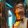 pocketmouse: The Doctor in his swing, wearing his steampunk goggles (doctor_tardis_goggles)