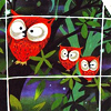 whymzycal: An illustration of red screech owls (illustrated screech owls)