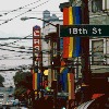 royalfireworks: A shot of a rainbow flag in the Castro district of San Francisco. (San Francisco)