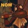 baxter2814: Spidey noms a chicken leg (spider nomming)
