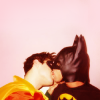 teigh_corvus: ([Misc.] [Love] Robin kissing Batman)