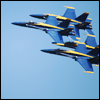 highlander_ii: 4 Blue Angels F18&#39;s flying in diamond formation 18-inches apart ([F18] Blue Angels - 18in)