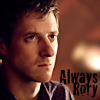 copracat: Rory from Doctor Who, a close up of his serious face, with the text 'Always Rory' (Rory always)
