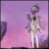 inarticulate: Lazaris from Radiant Mythology 3 looking out over glowing scenery (our world)