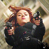 jenna_thorn: black widow on a wire descent rig, shooting at the viewer (widow)