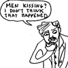 lowkey: (Men kissing?)