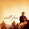 tripudiare: Image: Simon, Zoe, & Jayne on horseback, Text: "Still free" (Firefly: Malcolm Reynolds (free))