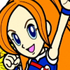 thishereismonapizza: Mona in a cheerleading outfit with her fist raised (Go Diamond City!)