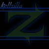 kellzilla: green "Z" on back background; "kellzilla" in dark blue at top left ([kellzilla] logo)