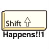 bilqis: (text: shift happens)