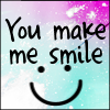 amadi: Text icon reading; "You make me smile" with a smiley face (You Make me Smile)