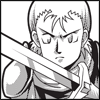 helgatwb: Drawing of Helga, holding her sword, looking upset. (Default)