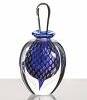 azurelunatic: Delicate blown glass perfume bottle with clear and shiny blue glass.  (perfume)