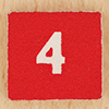 tree: the number 4 against a painted red background ([else] the reflective dissection)