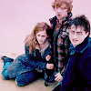 lovepeaceohana: Harry, Hermione, and Ron (golden trio)