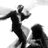 subluxate: James Bond from an opening scene in Casino Royale, kicking a man on the ground, with a blurred effect (Casino Royale: Bond blur)