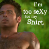 kazbaby: (Too Sexy For Shirt (John))