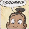 lizbee: Comic scan of Sokka, with a bubble that says SQUEE! (Avatar: Sokka SQUEE)