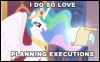 ambersweet: Princess Celestia examining a scroll. Text says, "I do so love planning executions." (Princess Celestia - executions)