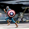 longwhitecoats: Steve Rogers running across the helicarrier launch area carrying his shield (Steve running)