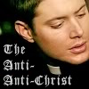 ladyjane: Dean from Supernatural, disguised as priest. "The Anti-Anti-Christ." (The Anti-Anti-Christ: Dean (default))