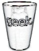 yarngeek: ThinkGeek "geek" glass with photonegative effect. (thinkgeek)