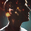 erika: Profile of Spock with a starry background bleeding through. (st aos: stars (spock))