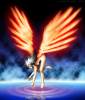 mundens: Pixie -like angel with fiery wings (Burning Angel)