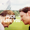 oxoniensis: charles staring at erik, text 'fuck i love you' (fandom: x-men fuck i love you)