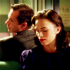 muccamukk: Edwin leaning back to look at Peggy, who is turning towards him. (AC: Companionship)
