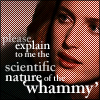 vacillating: picture of Dana Scully (The X-Files); text: please explain the scientific nature of the 'whammy' (X-files: scientific nature of the whammy)
