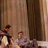 the_antichris: Erik and Charles lounging on the steps of the Lincoln Memorial (X-Men Lincoln)