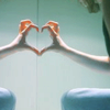 creascendo: Mirrored hand forming a heart. (Stock - Heart mirror)
