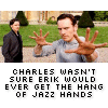beren_writes: Erik doing the Jazz hands during training (xmfc - Jazz hands)