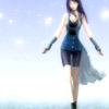shanaqui: Rinoa from Final Fantasy VIII, walking through a field. Soft colours. ((Rinoa) Walking)