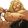 mountainstomove: Thor, his axe slung over his shoulder and an arrogant smile on his face (You have been found wanting)