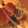 mountainstomove: Thor, fighting hard in the midst of hellish red light (The way and the wroth and the wonder)