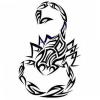 scorpionzinger: A stylized black-and-white drawing of a scorpion. (pic#8824225)