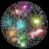 queenofderps: A circular pattern of dots, some clusters colored (Default)