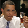 idlerat: Obama toast you with a glass of ale (Obama beer)