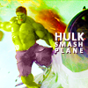 sixbeforelunch: hulk in the middle of ripping apart a plane, text reads "hulk smash plane" (mcu - hulk smash plane)