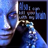 trixieleitz: Zhaan looking sinister "Also, I can kill you with my brain". (zhaan brain by:trixieleitz)