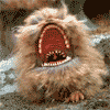 goody_scrivener: short gif of creature Fizgig from Labyrinth, he is yelling over being left behind (Fizgig)