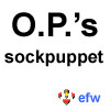 pauamma: EFW OP's sockpuppet - black on white ("EFW OP's sockpuppet - black on white")