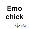 pauamma: EFW Emo chick - black on white ("EFW Emo chick - black on white")