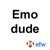 pauamma: EFW Emo dude - black on white ("EFW Emo dude - black on white")