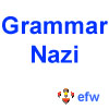 pauamma: EFW Grammar nazi - blue on white ("EFW Grammar nazi - blue on white")