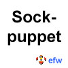 pauamma: EFW Sockpuppet - black on white ("EFW Sockpuppet - black on white")