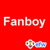 pauamma: EFW Fanboy - white on red ("EFW Fanboy - white on red")